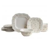 222 Fifth 12 Piece Porcelain Dinnerware (Set Of 4)