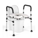 Toilet Seat Riser with Handles for Seniors, Adjust