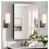 Keonjinn Tempered Glass Mirrored Medicine Cabinet,