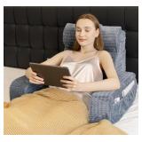 Reading Back Rest Pillow For Bed - Big Pockets, Wa