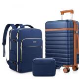 3pc Luggage Set, 20" With Spinner Wheels, PC Hard