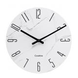 16" Waterproof Tempered Glass White Faux Marble W