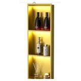 LED Shower Niche, Approx 36" x 12" Gold /Stainle