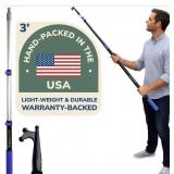 Eversprout Telescoping Handle, 4.5 to 12 Ft, Black