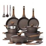 CAROTE 26PCS Pots And Pans Set- Non-Stick, Inducti