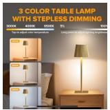 LUTEC, 4 Pack Cordless Table Lamp, 6000mAH, Rechar