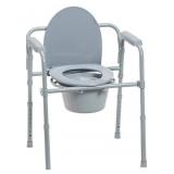 Drive Medical Folding Steel Bedside Commode- 3-in-