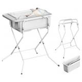 Collapsible Baby Bathtub Large Capacity With Stand