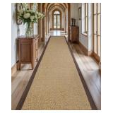 3x12 Ft Jute Runner Rug, Non-Slip for High Traffic
