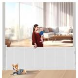 120" Retractable Baby Gate 34" Tall - White, Wal