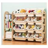 Orekemo Toy Storage Organizer -3 Shelf Wood Frame