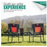 Sunnyfeel Set of 2 Camping Directors Chair - Red/G