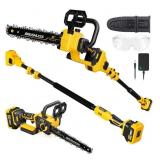 2in1 10" Mini Chainsaw and Electric Polesaw, 14.5