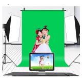 Green Screen Backdrop Kit With Stand/Clamps - 3.2x