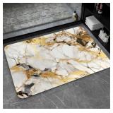 Elegant White/Gold Marble Drying Mat For Dish Dryi