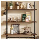 Bestir, 3 Tier Industrial Pipe Shelving, Floating