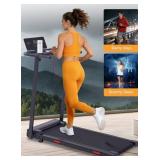 Portable Walking Pad With Incline With Handle Bar