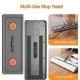 Mop and Bucket with Wringer Set, White/Gray, 61"