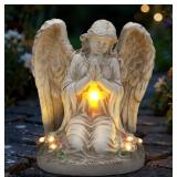 Idea Show Praying Angel Garden Statue- Solar, LED