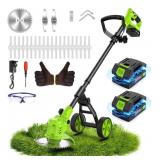 Cordless Weed Wacker With Wheel, 4-In-1 Weed Eater