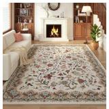 Rugcomf Vintage Paisley Rug, Machine Washable, Non