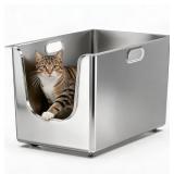 5 Count, (1) XL Stainless Steel Cat Litter Box, Ap