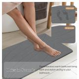 Jiloma Stone Bath Mat, Quick Drying, Non-Slip, 23.