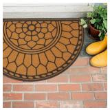 Half Circle Door Mat For Outdoors - Non Slip Backi