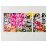 3 Pc Set of Canvas Wall Art, Abstract Norman Rockw