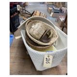 Wicker Baby Bassinet & Wicker Basket