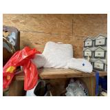 3 Pcs - Back Pillow - Wooden Decorative Cabinet
