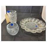 3 Pcs - Deviled Egg Tray & 2 Vases