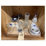 Vases - Trinket Dishes - Glass Cup - Divided Dish