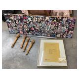 3 Pcs - Pic Frame - Wooden Table Top & Legs