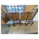 4 - Wooden Dining Chairs w/Upholstered Seats