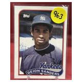 ROOKIE CARD 1989 TOPPS TRADED DEION SANDERS