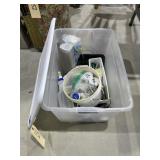 Plastic Tub w/Lid - Safety Pins - Sewing Notions