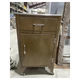Metal Cabinet on Wheels 20"L x 16"W x 34"H