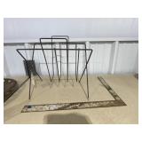 Metal Magazine Rack & Metal Square