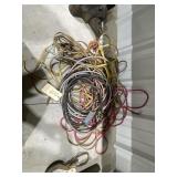 Pile of Assorted Extension Cords & Elec Cable