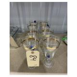 Gold Rimmed Tea Glasses