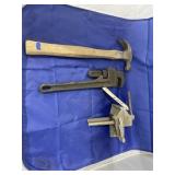 3 Pcs - Pipe Wrench - Hammer - Stanely Clamp