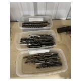 Plastic Containers of Assorted Drill Bits