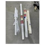 4 Pcs - Rolls of Clear Vinyl - Plastic Sheeting &