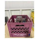 Plastic Milk Crate w/Sprinkler Heads & More
