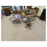 3-Pc Glass Topped Coffee & End Tables