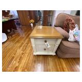 Pair Ashley End Tables w/Glass Top