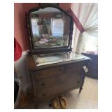 Vintage 3-Drawer Dresser on Wheels