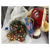 2 Pcs - M&M Plastic Figure & String Lights