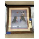 Framed/Matted Native American Print 21"x18" - Sign
